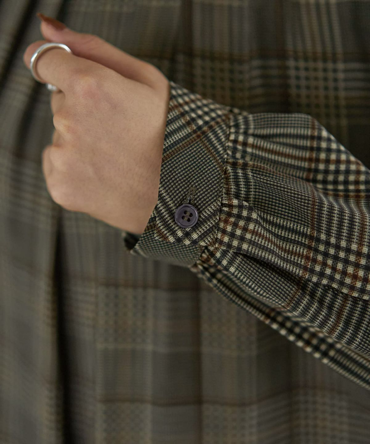 着用イメージ 166cm カーキミックス