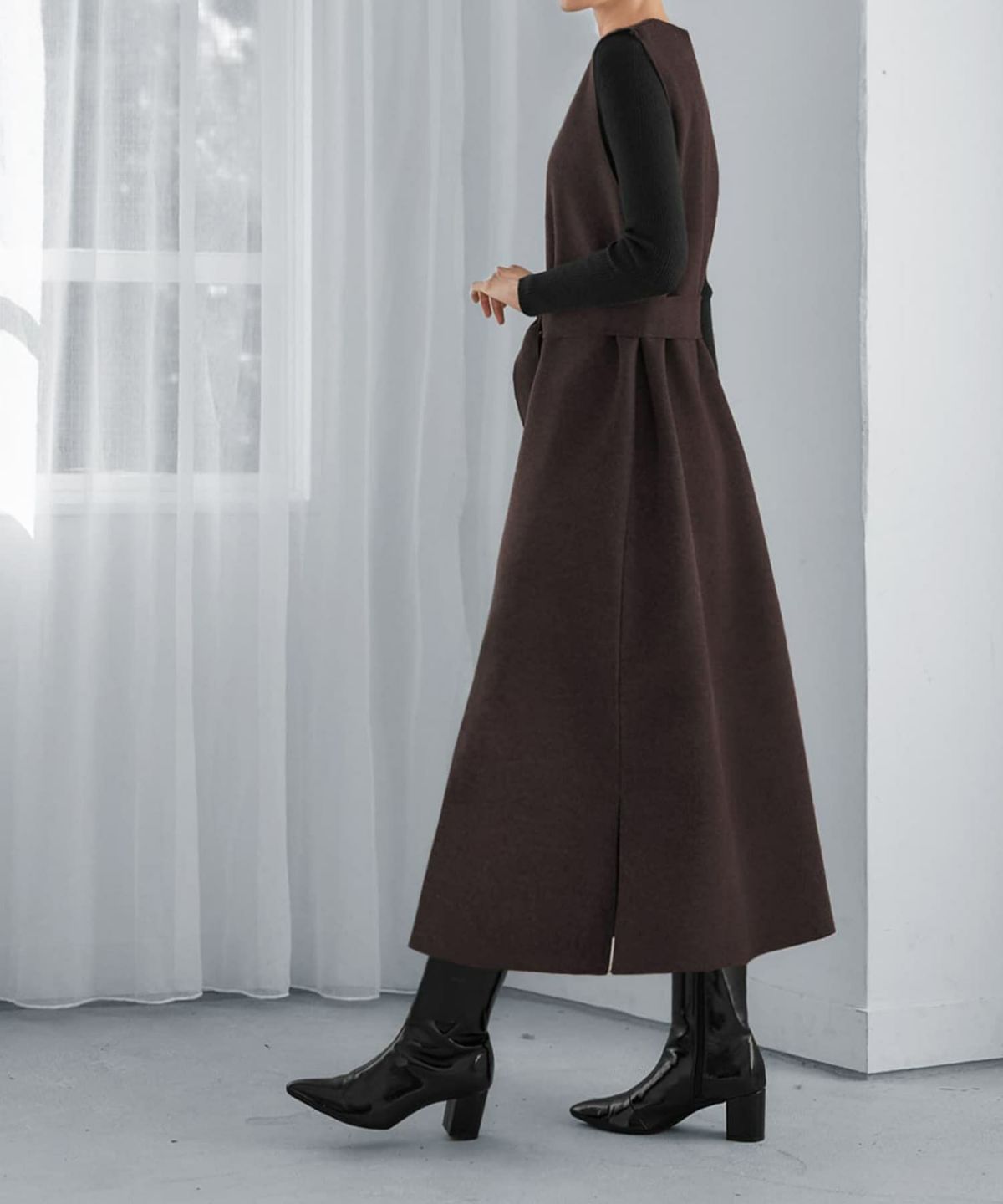 着用イメージ 165cm ブラウン