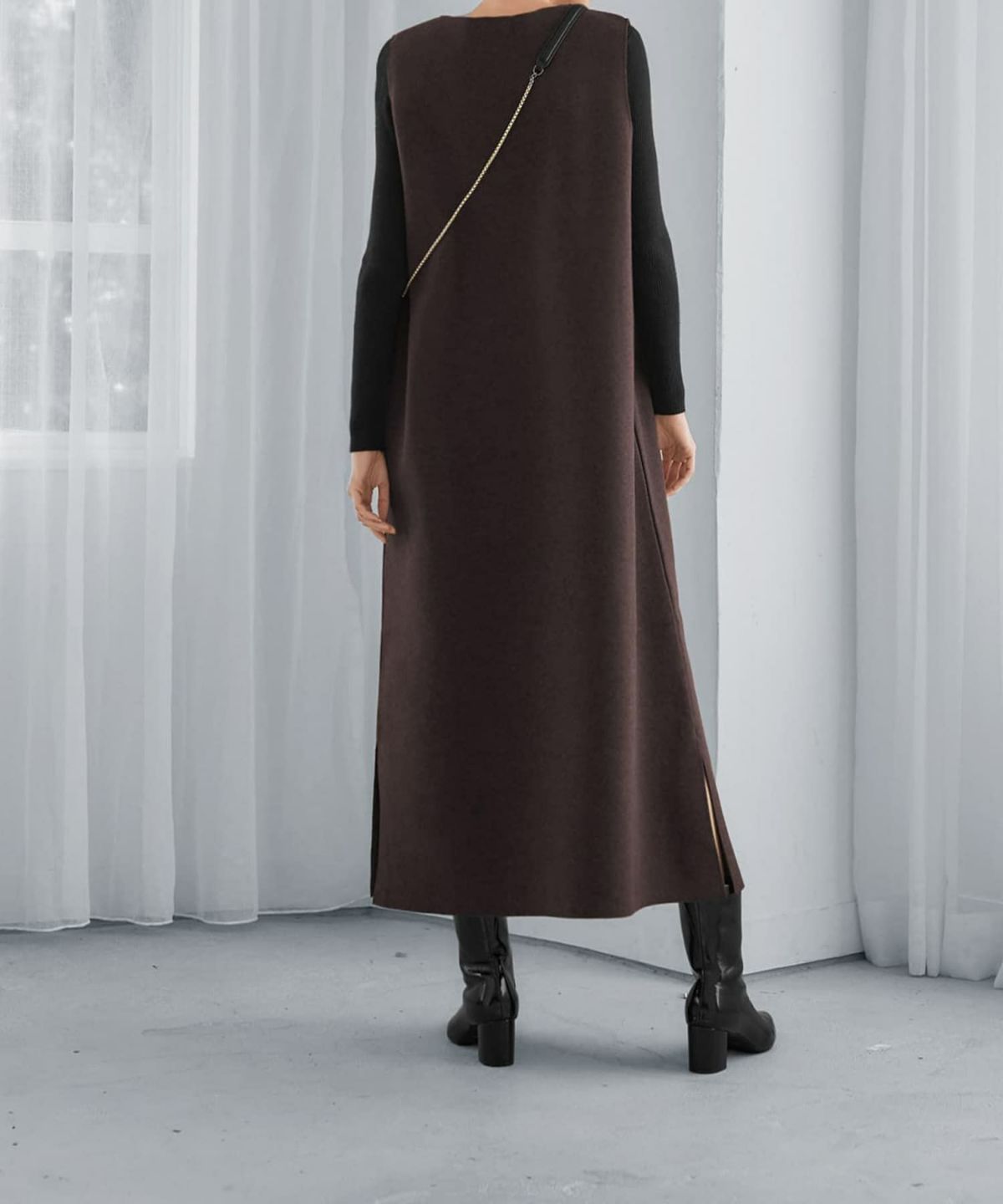 着用イメージ 165cm ブラウン