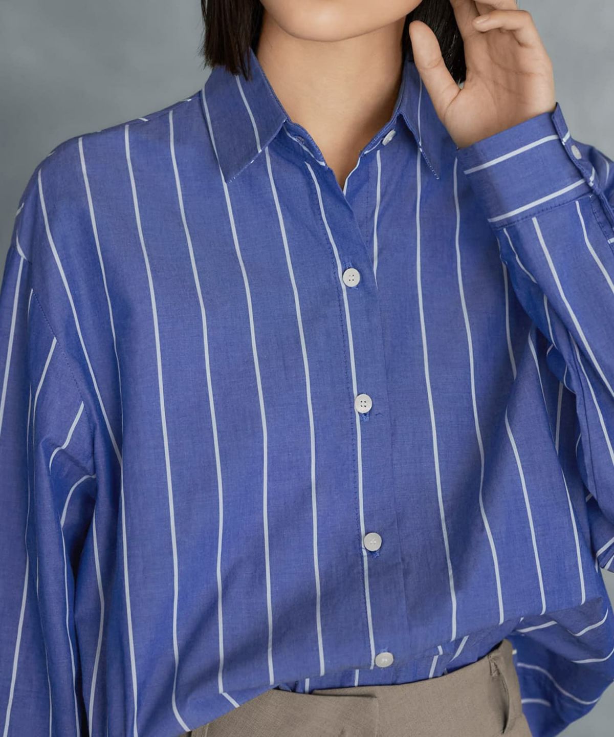 着用イメージ 165cm ブルー