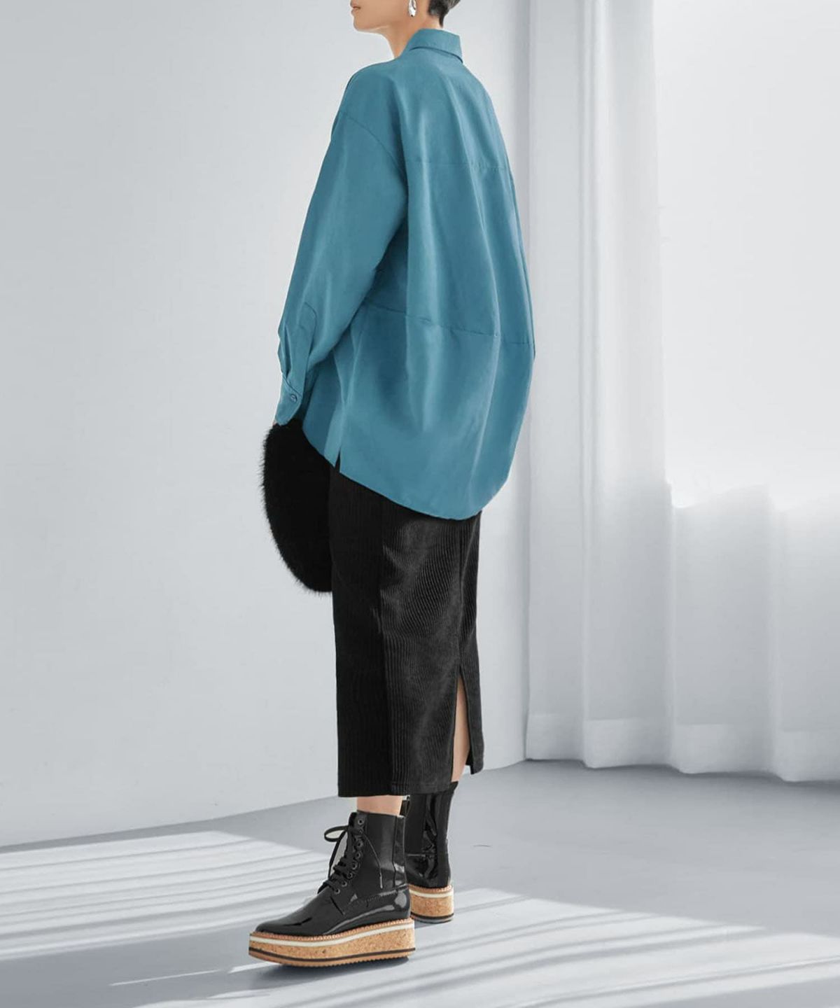 着用イメージ 165cm ブルー