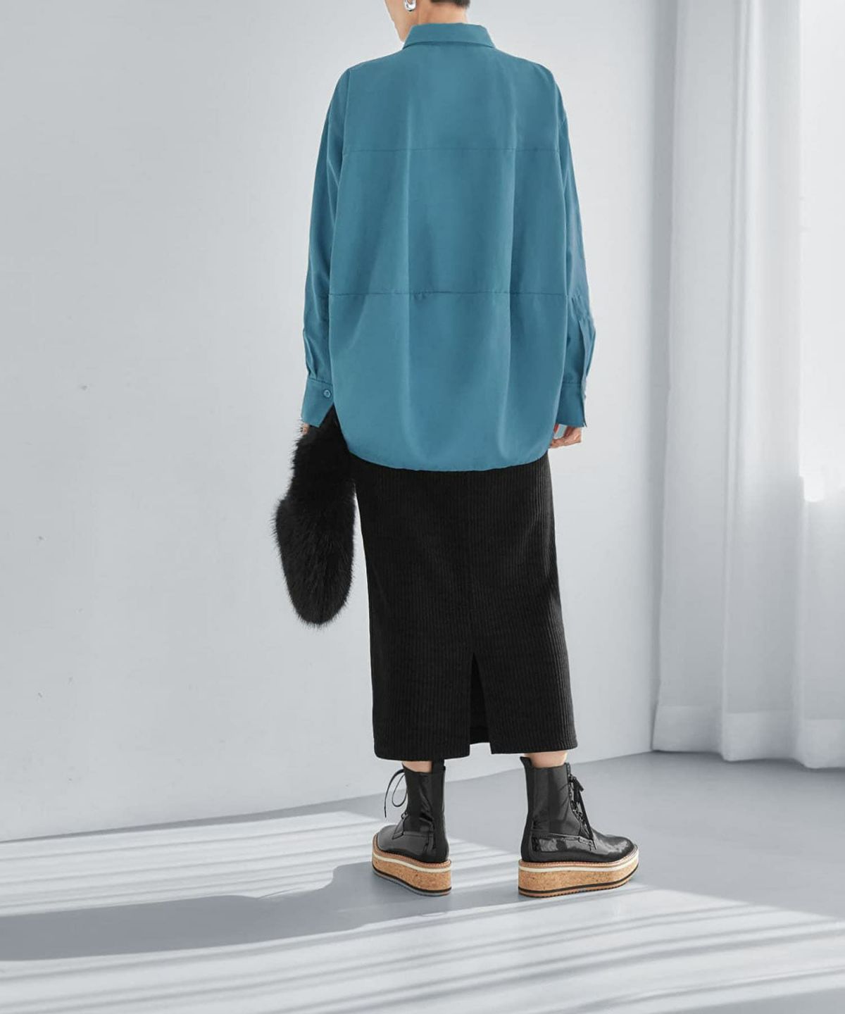 着用イメージ 165cm ブルー