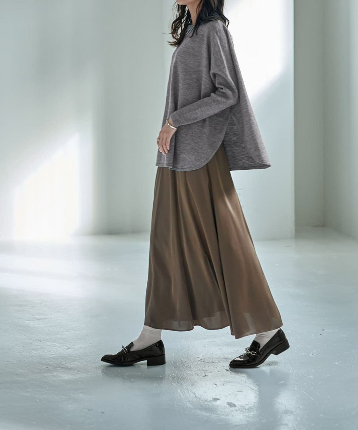 着用イメージ 168cm グレー