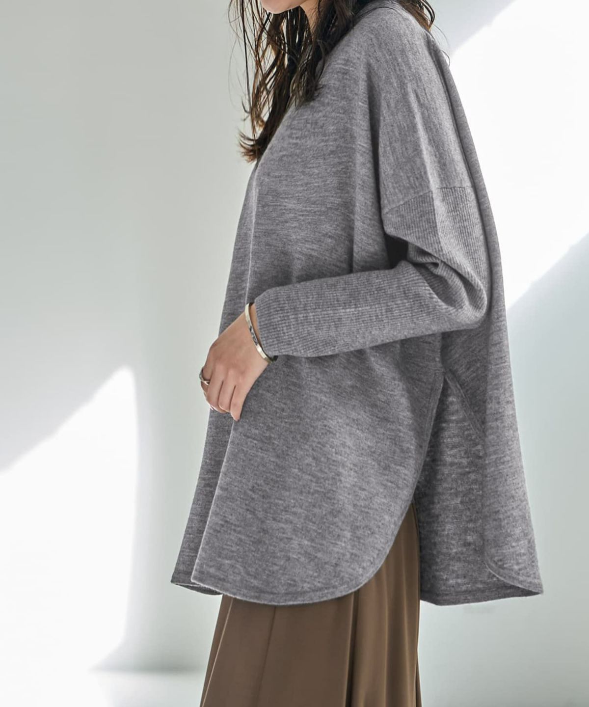 着用イメージ 168cm グレー