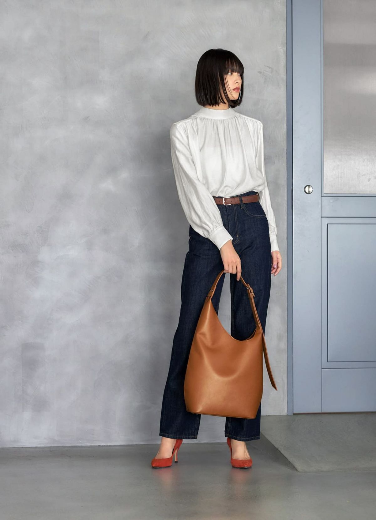 着用イメージ 165cm ライトブラウン