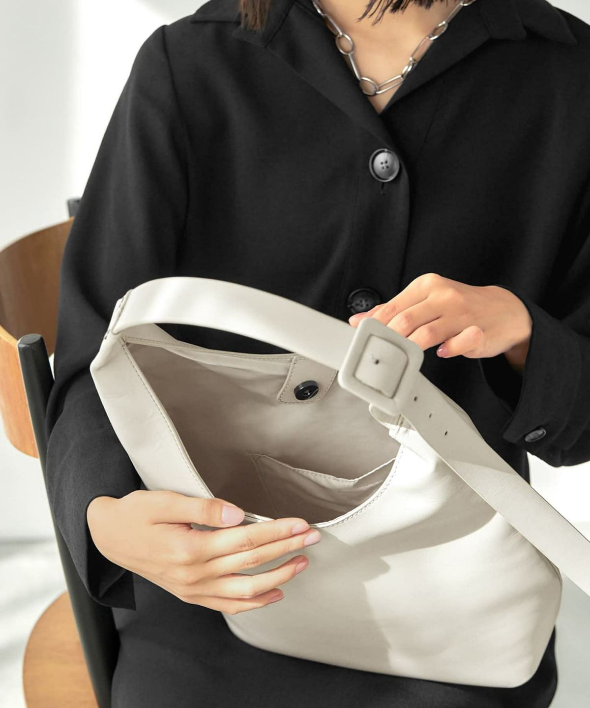 着用イメージ 165cm ライトブラウン