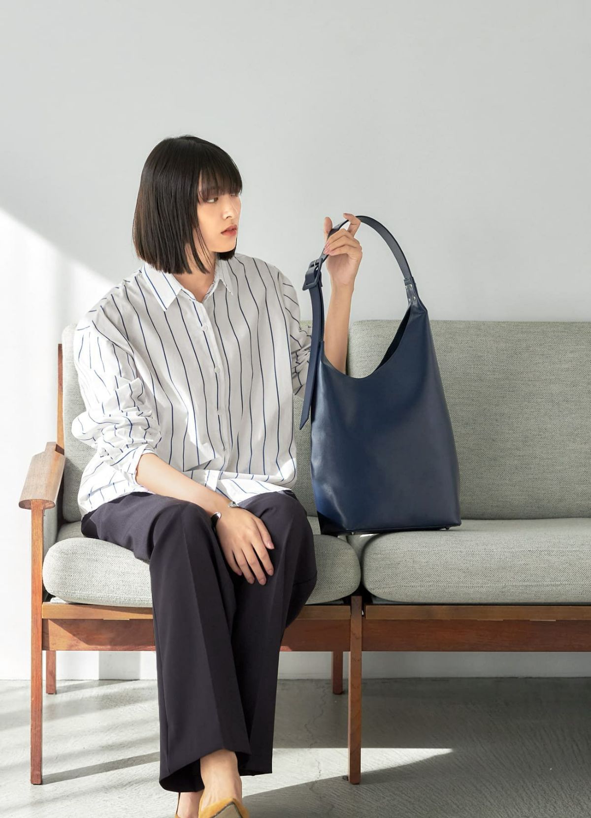 着用イメージ 165cm ネイビー