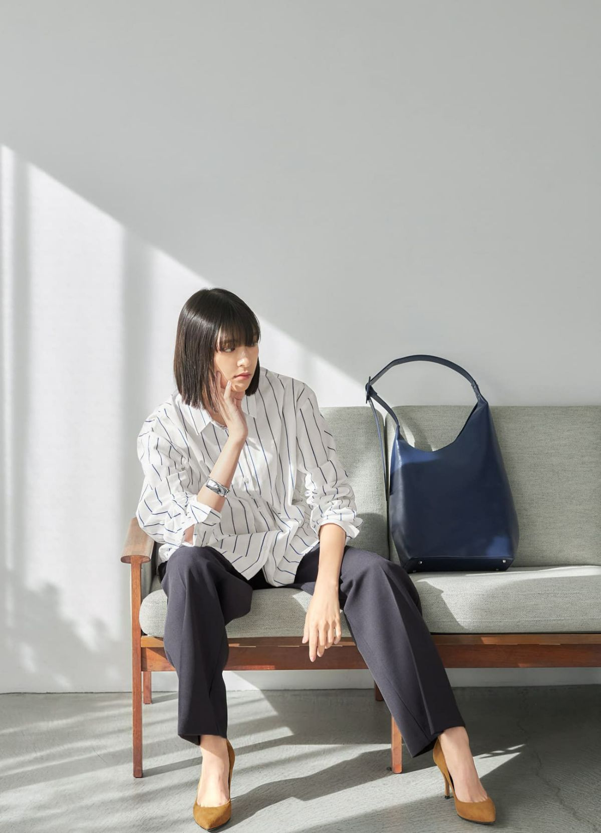 着用イメージ 165cm ネイビー