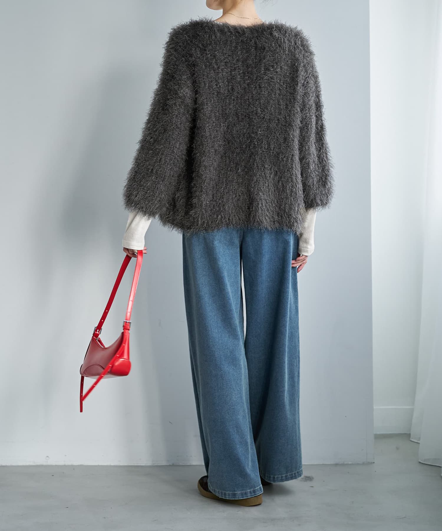 着用イメージ 167cm チャコール