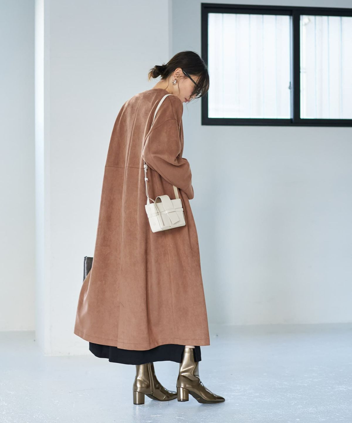 着用イメージ 166cm ブラウン