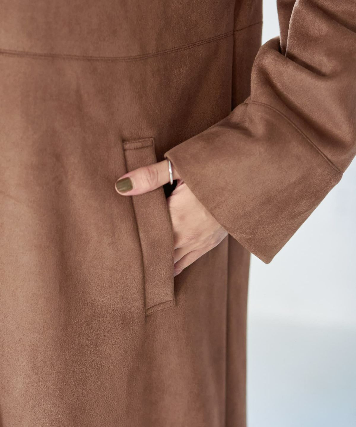 着用イメージ 166cm ブラウン