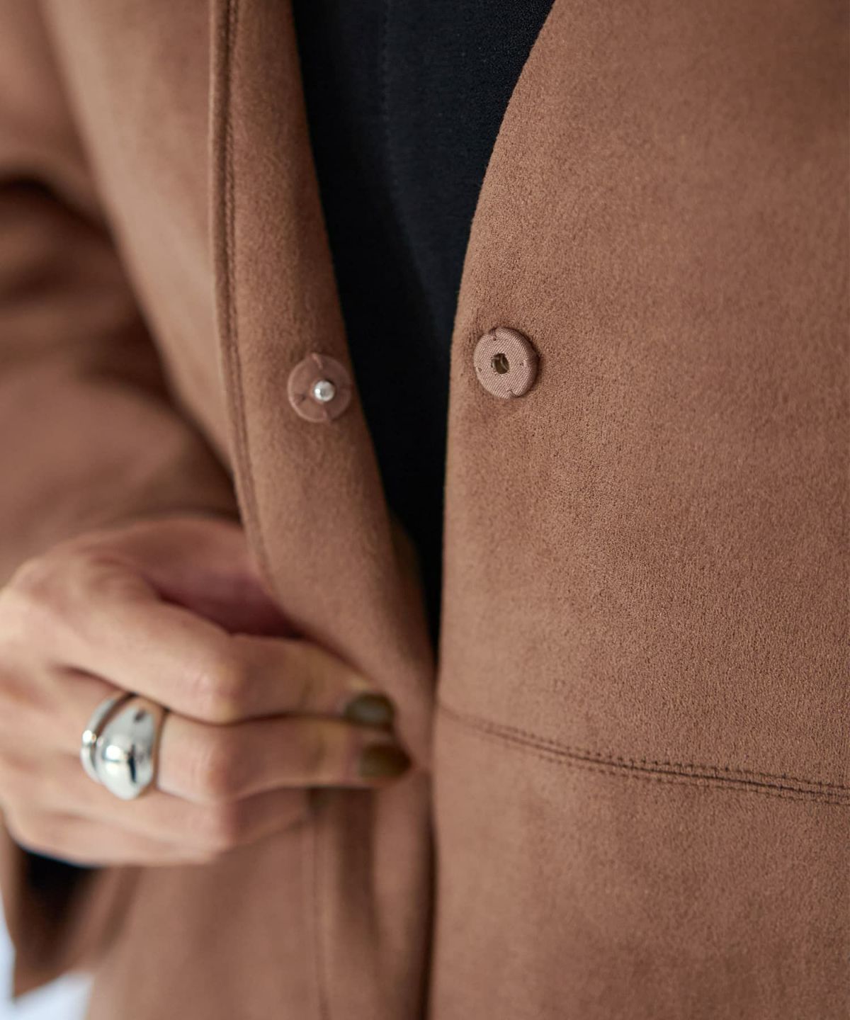 着用イメージ 166cm ブラウン