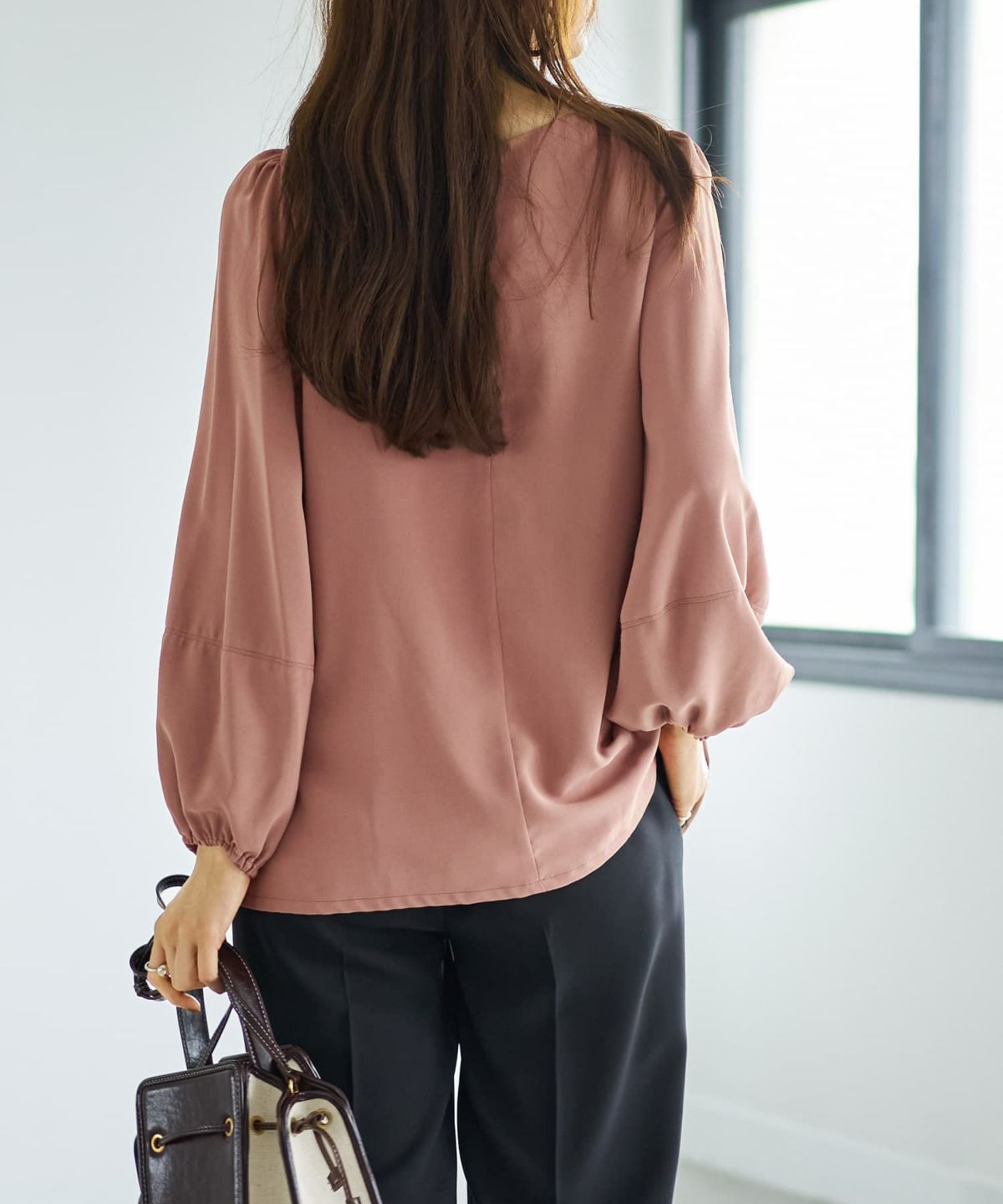 着用イメージ 166cm モカピンク