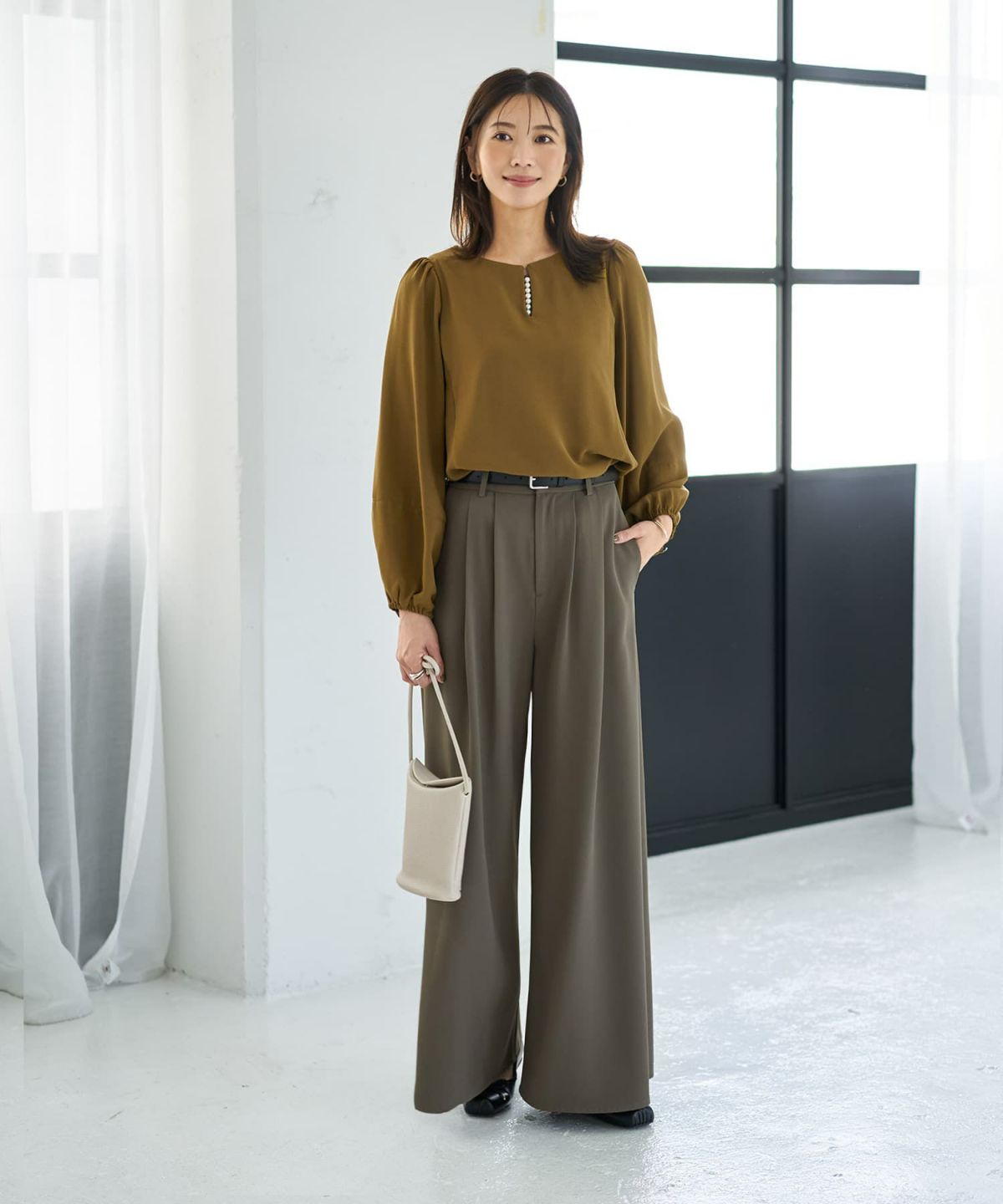 着用イメージ 166cm ダークリーフ