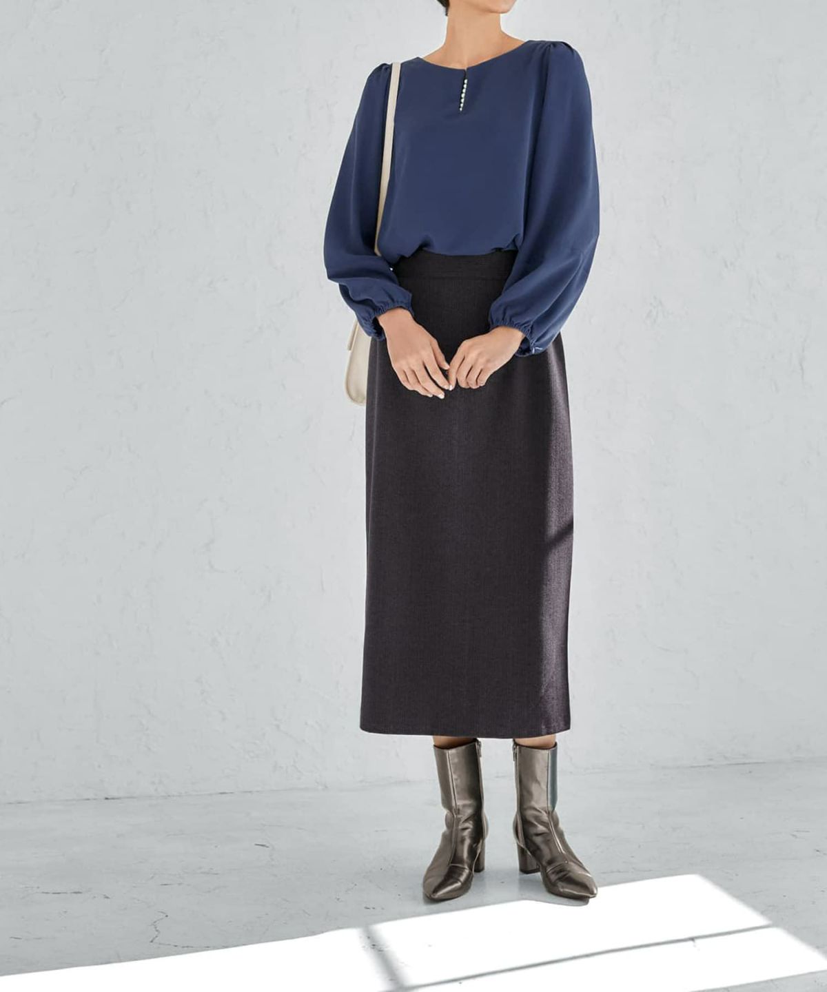 着用イメージ 168cm ダークブルー