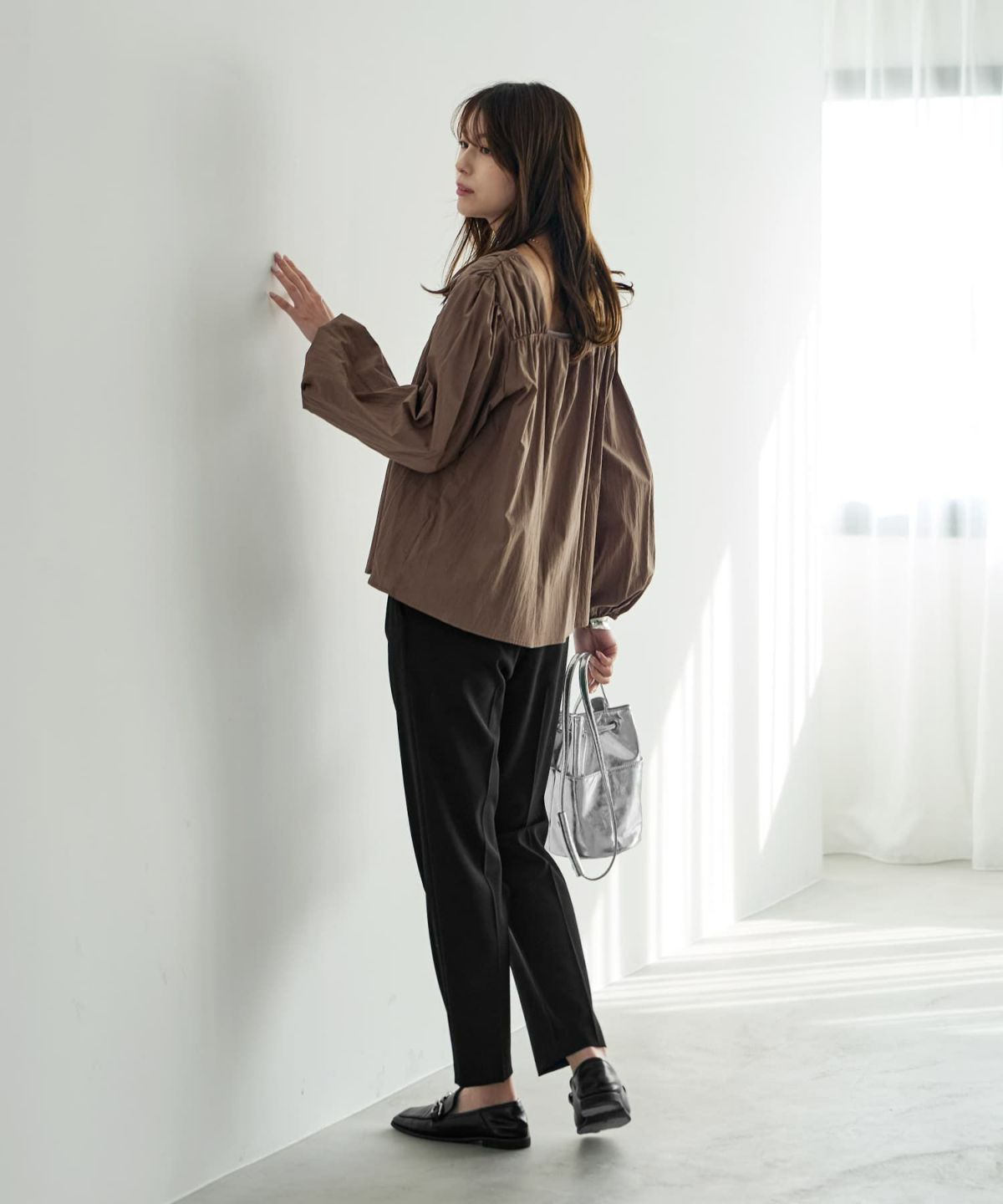 着用イメージ 168cm ブラウン