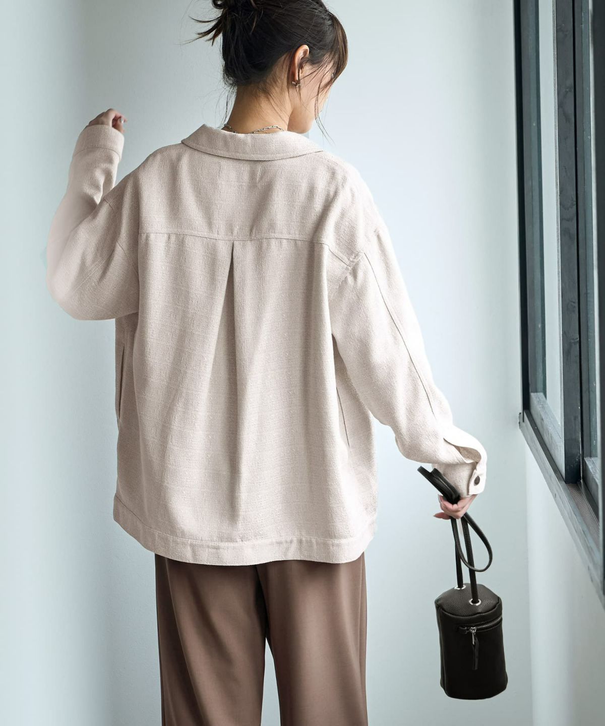 着用イメージ 168cm グレージュミックス