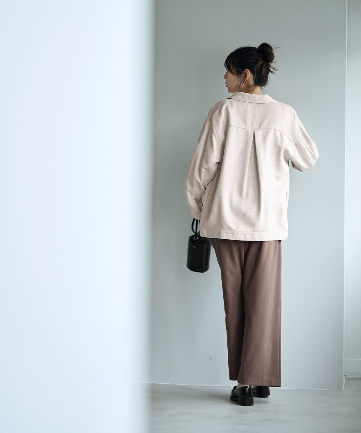 着用イメージ 168cm グレージュミックス