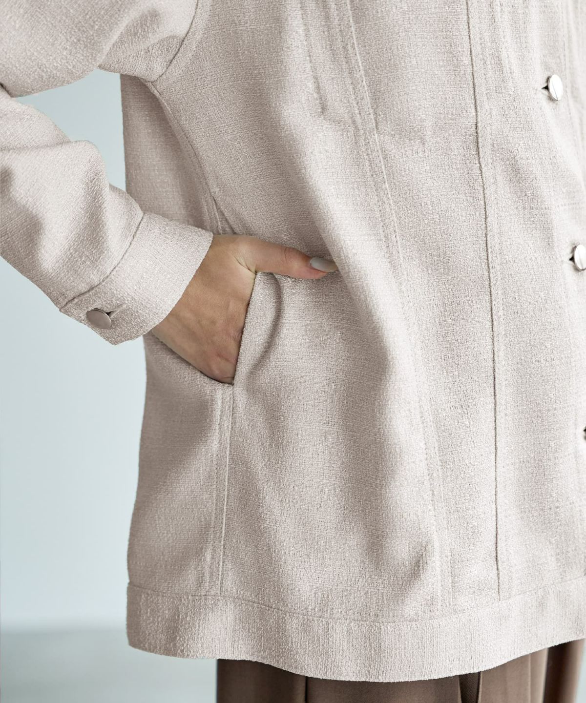 着用イメージ 168cm グレージュミックス