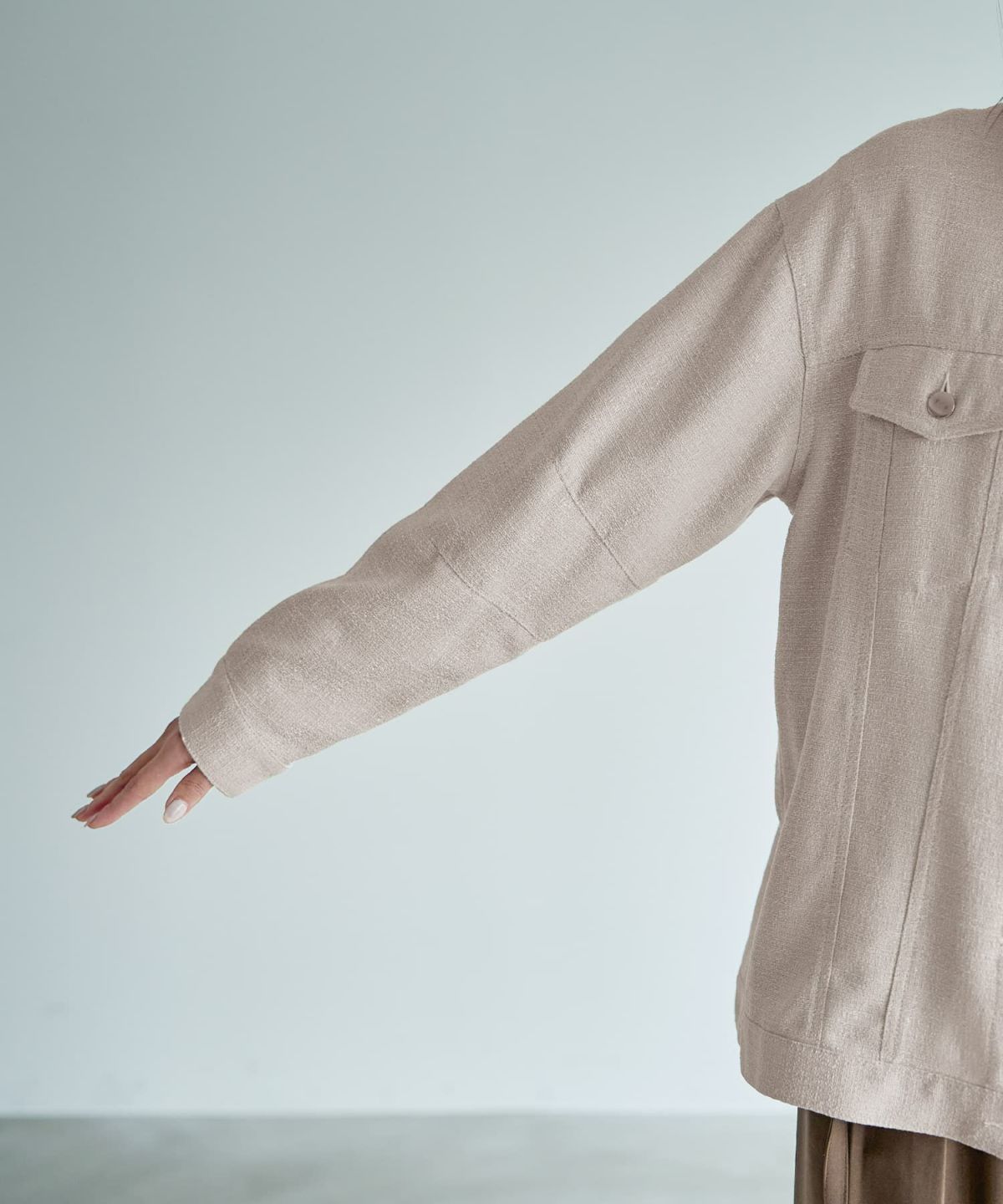 着用イメージ 168cm グレージュミックス