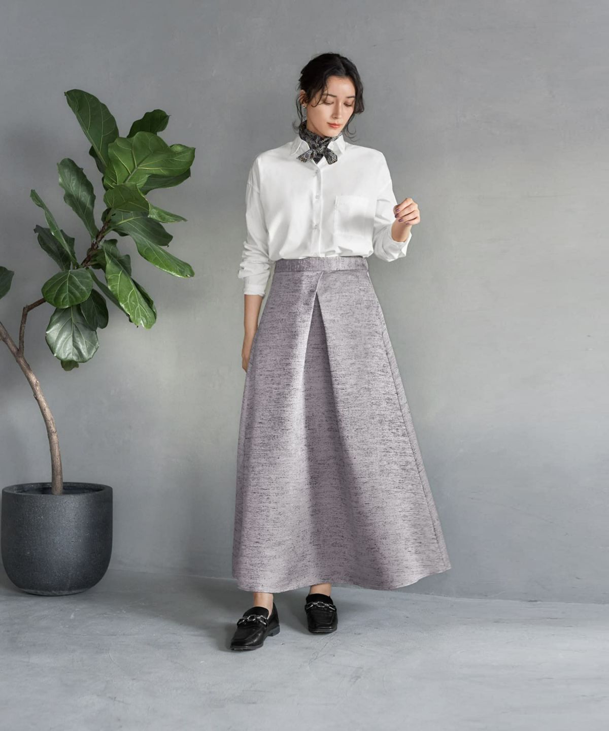 着用イメージ 165cm 着用サイズ S グレー