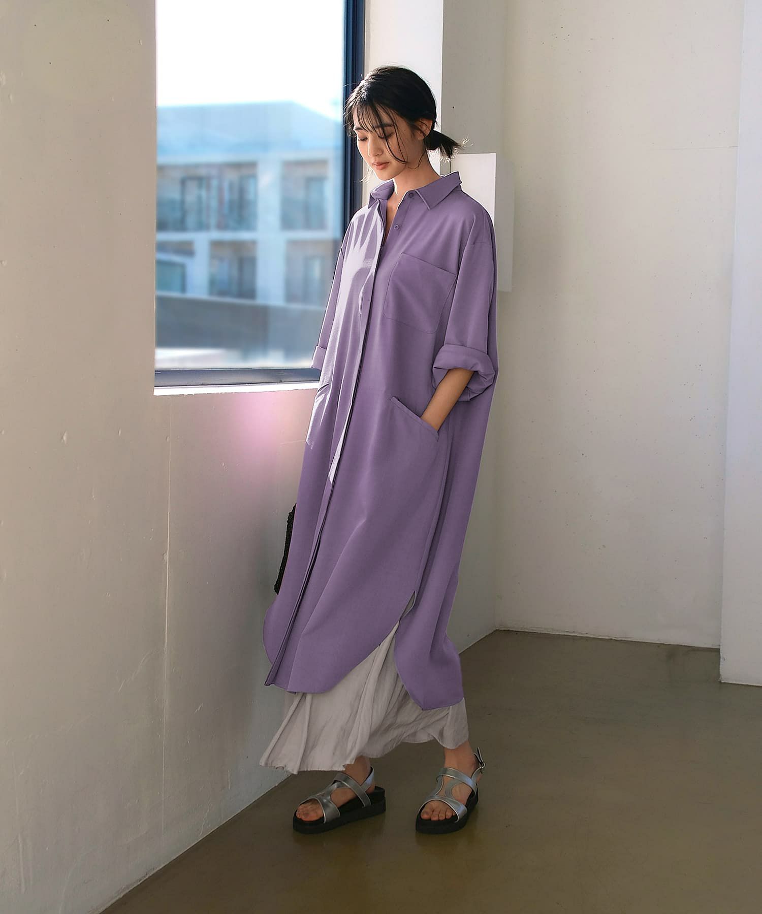 着用イメージ 170cm パープル
