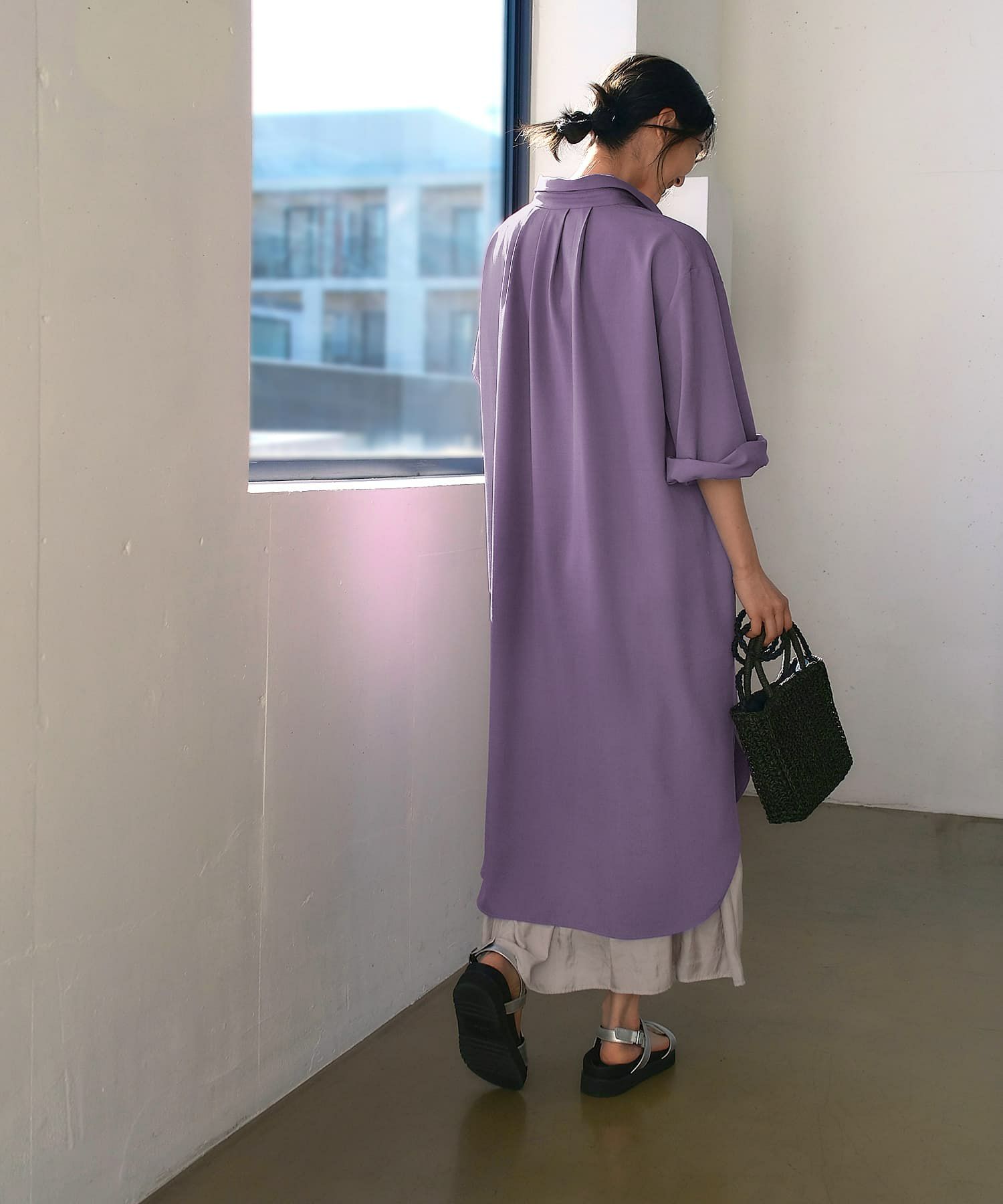 着用イメージ 170cm パープル
