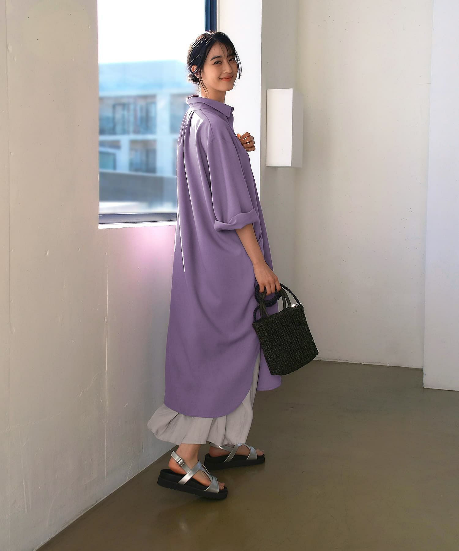 着用イメージ 170cm パープル