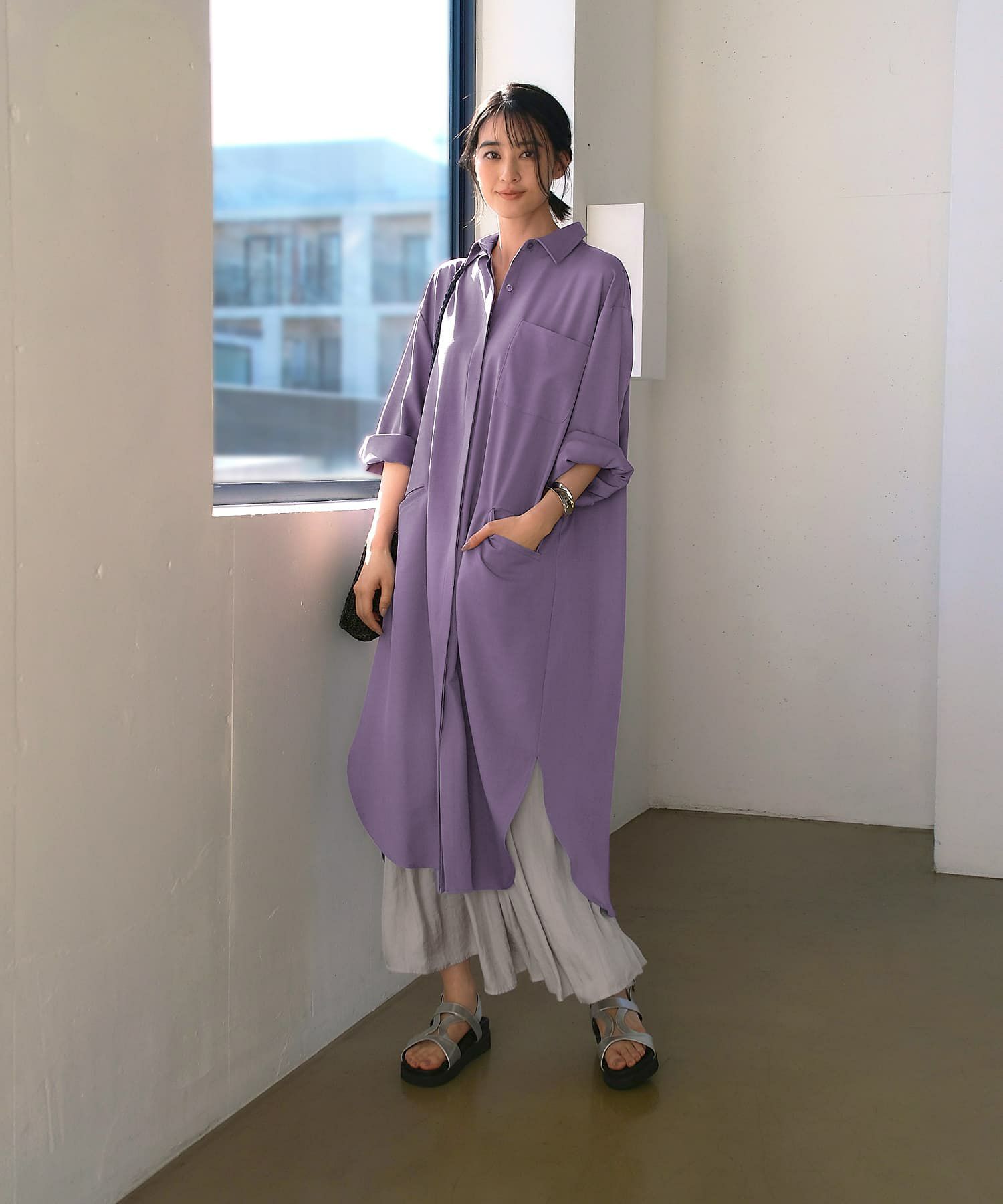 着用イメージ 170cm パープル