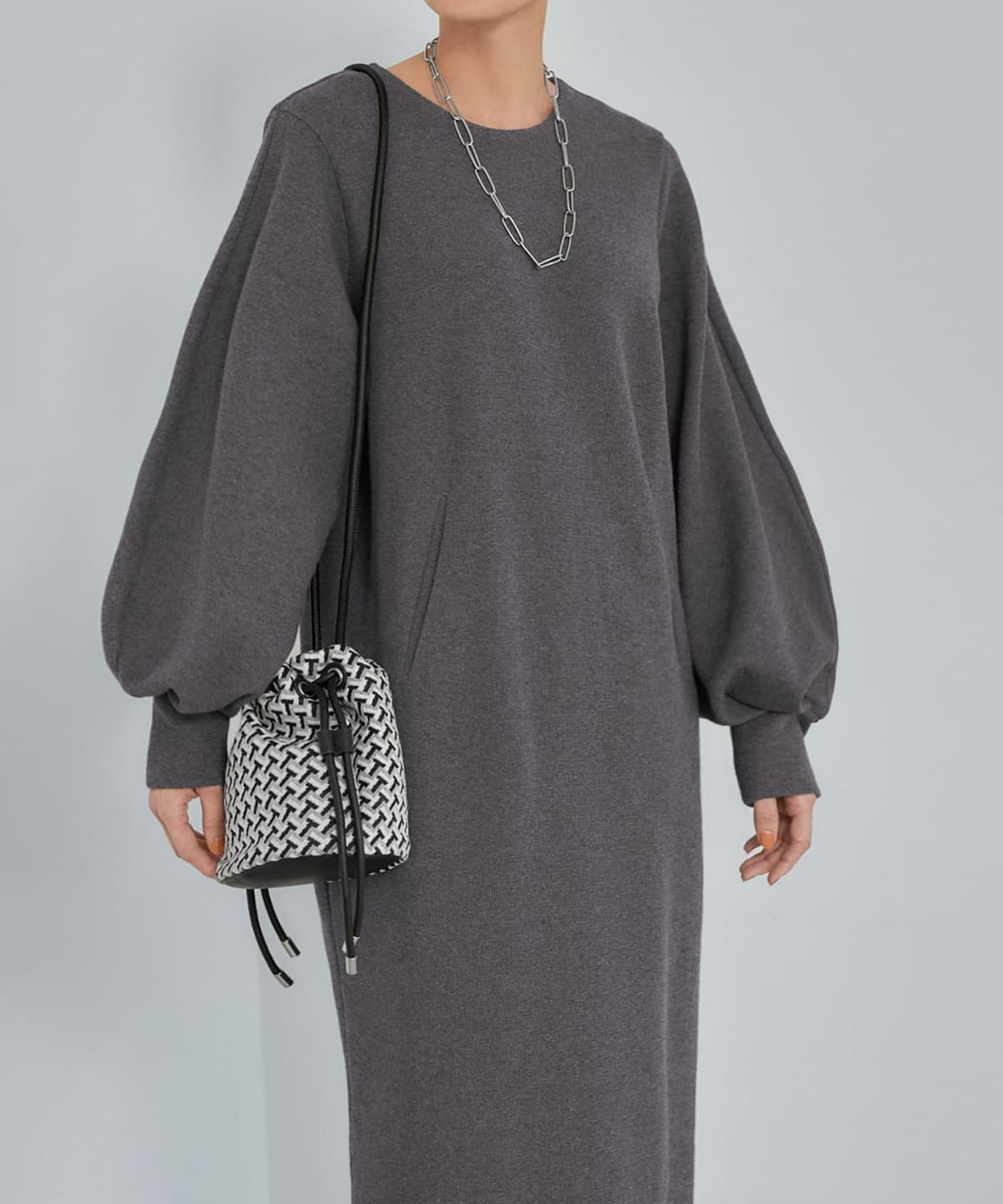 着用イメージ 165cm ダークグレー 02サイズ