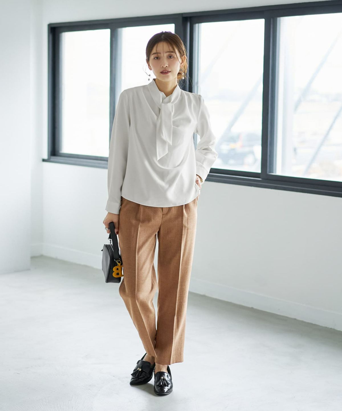 着用イメージ 166cm ホワイト