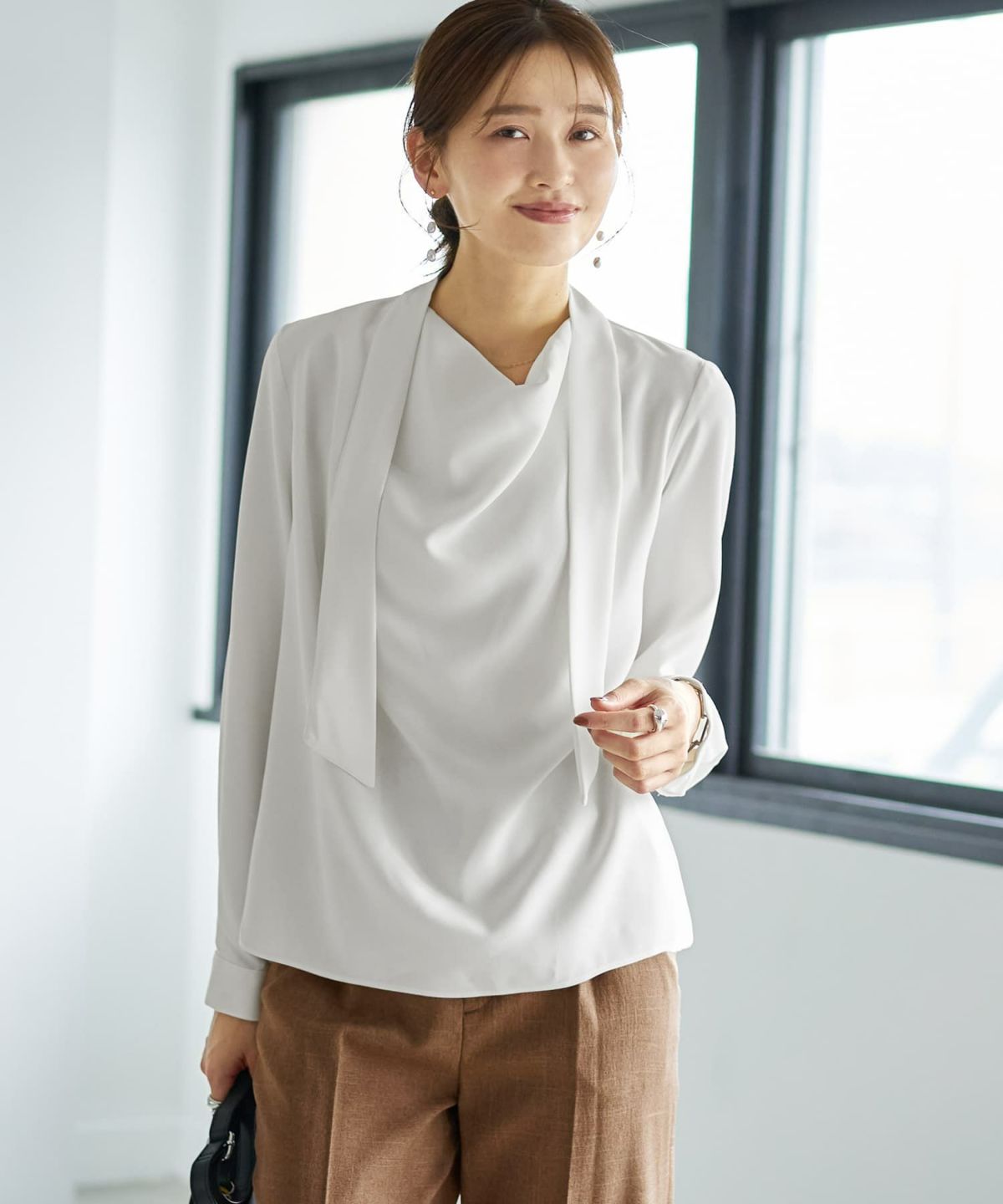 着用イメージ 166cm ホワイト