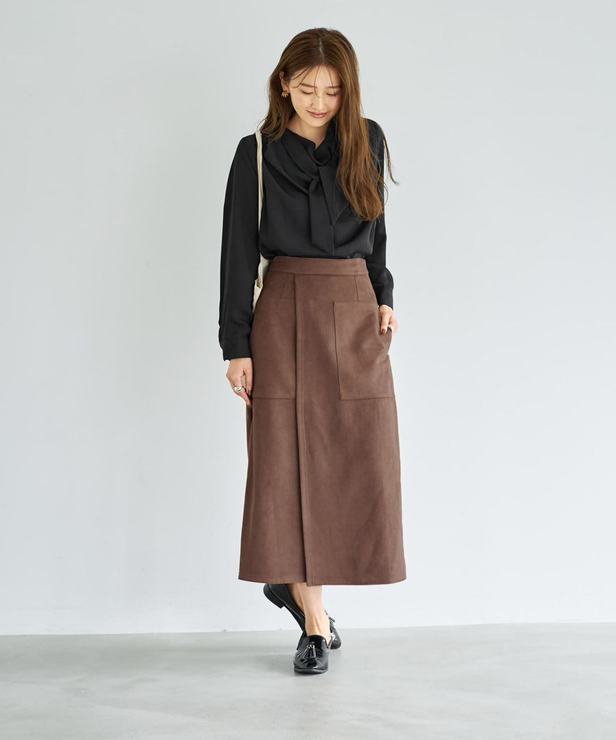 着用イメージ 166cm ブラック
