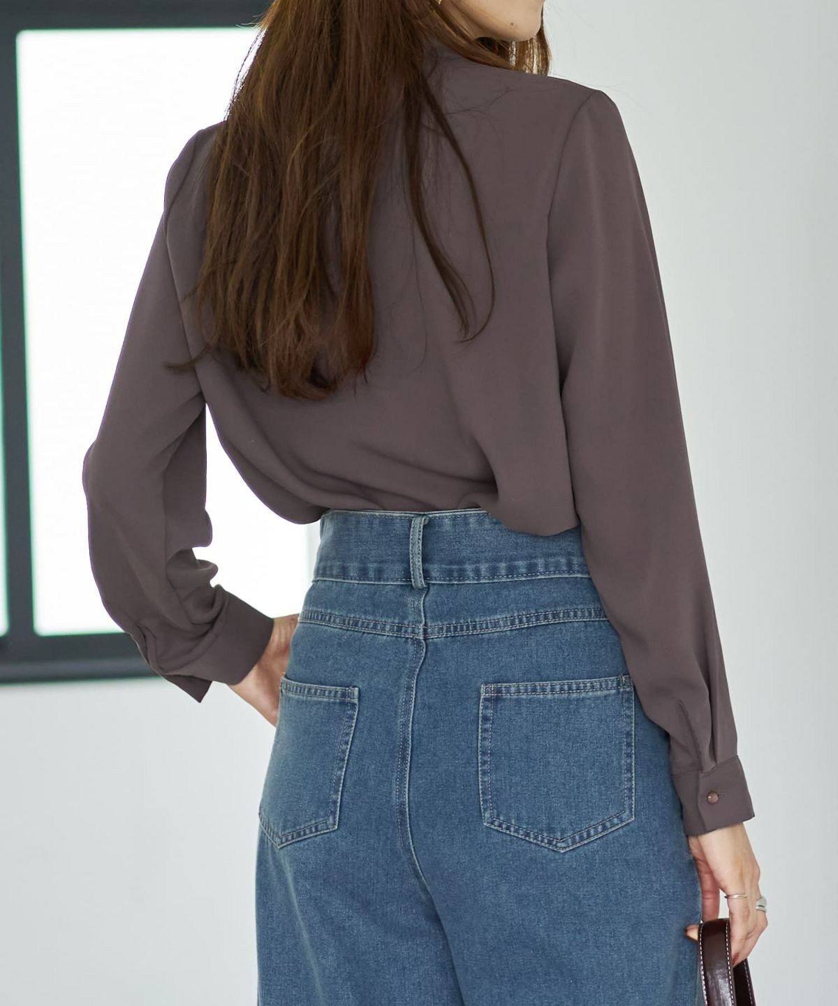 着用イメージ 166cm アッシュブラウン