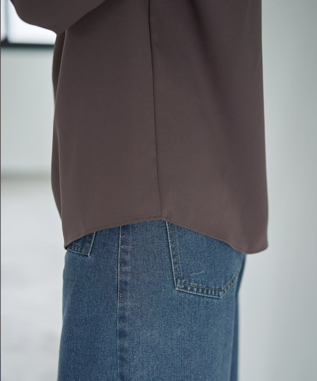 着用イメージ 166cm アッシュブラウン