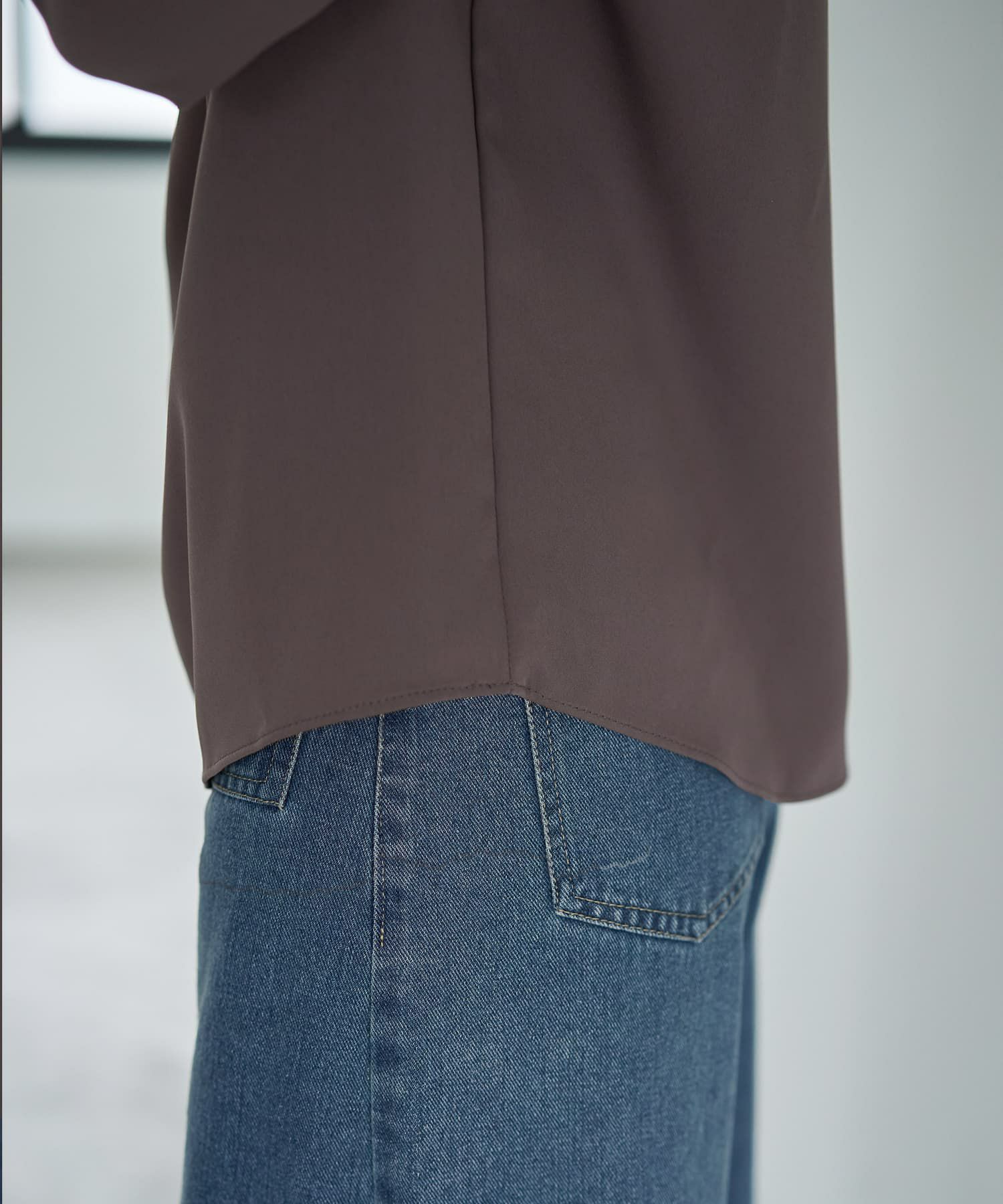 着用イメージ 166cm アッシュブラウン