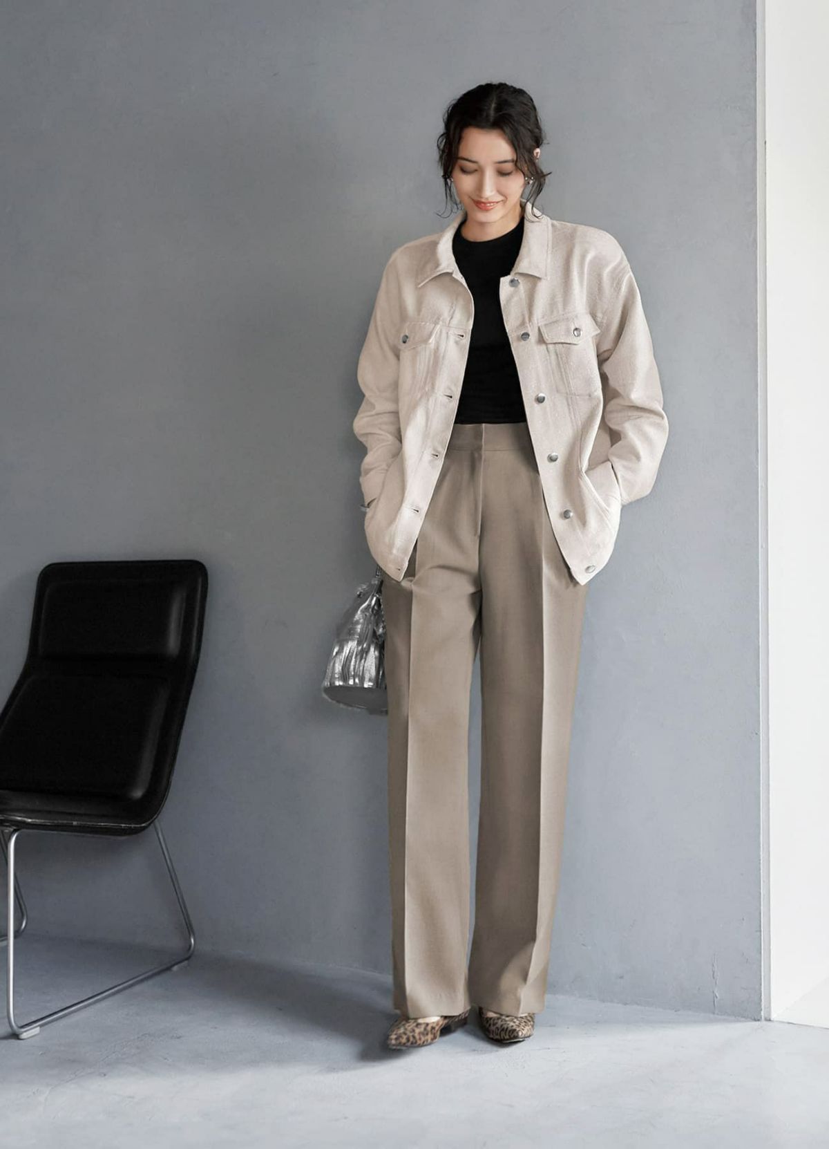 着用イメージ 165cm ブラック