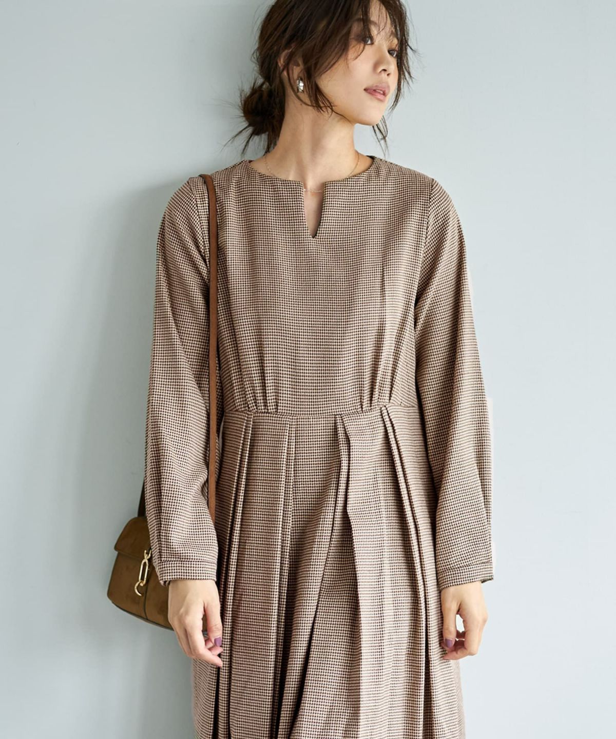 着用イメージ 166cm ベージュミックス 02サイズ