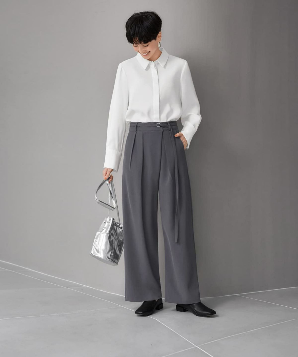 着用イメージ 165cm Sサイズ グレー