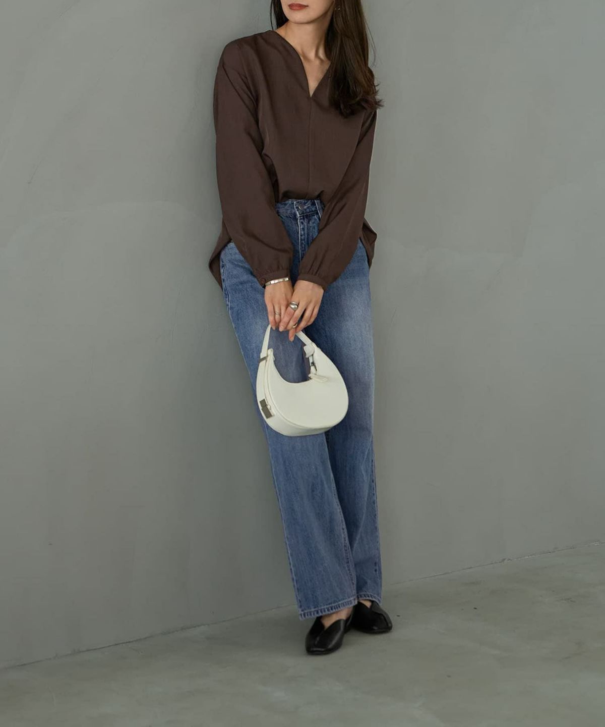 着用イメージ 165cm ブラウン