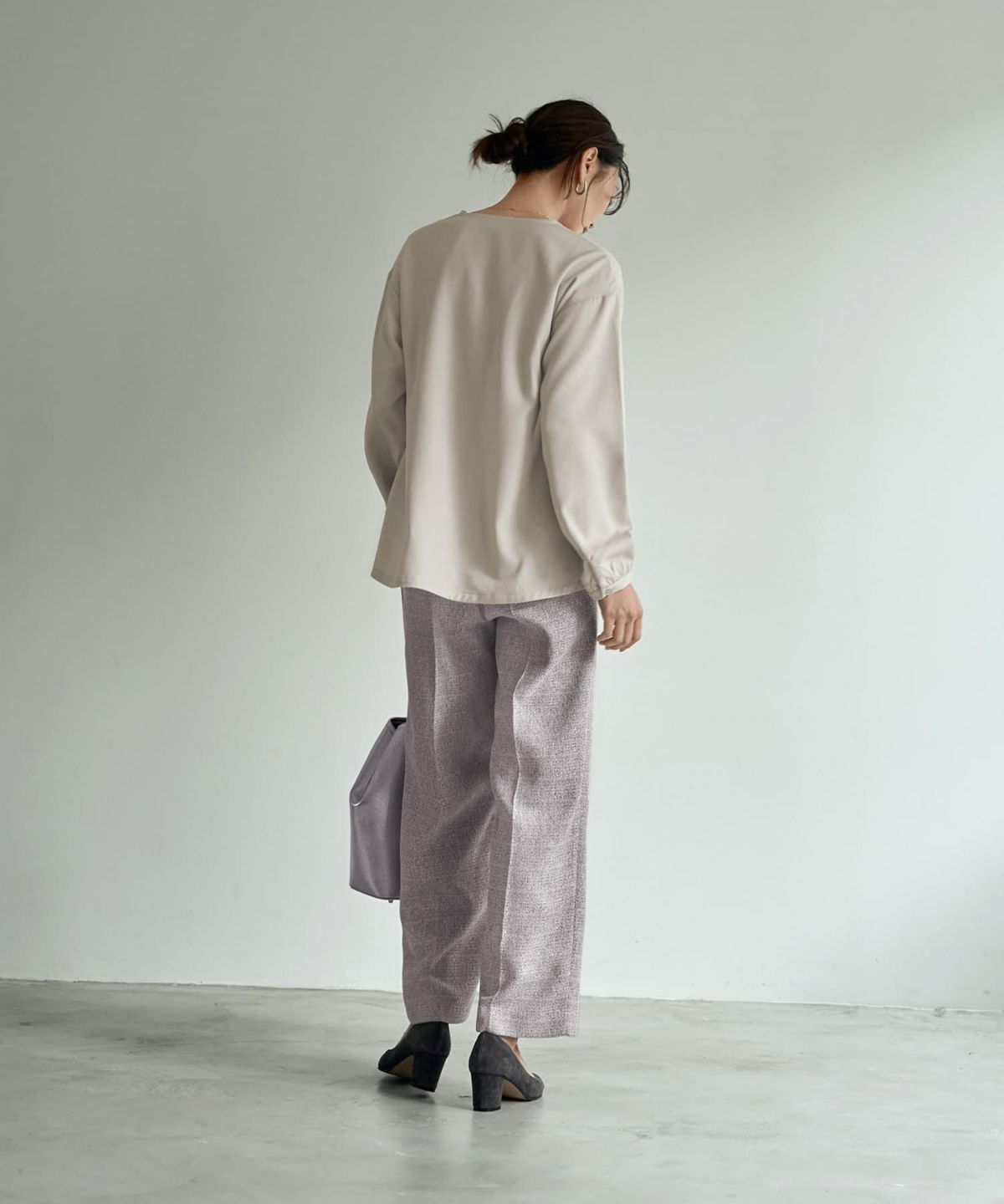 着用イメージ 166cm エアリーグレー