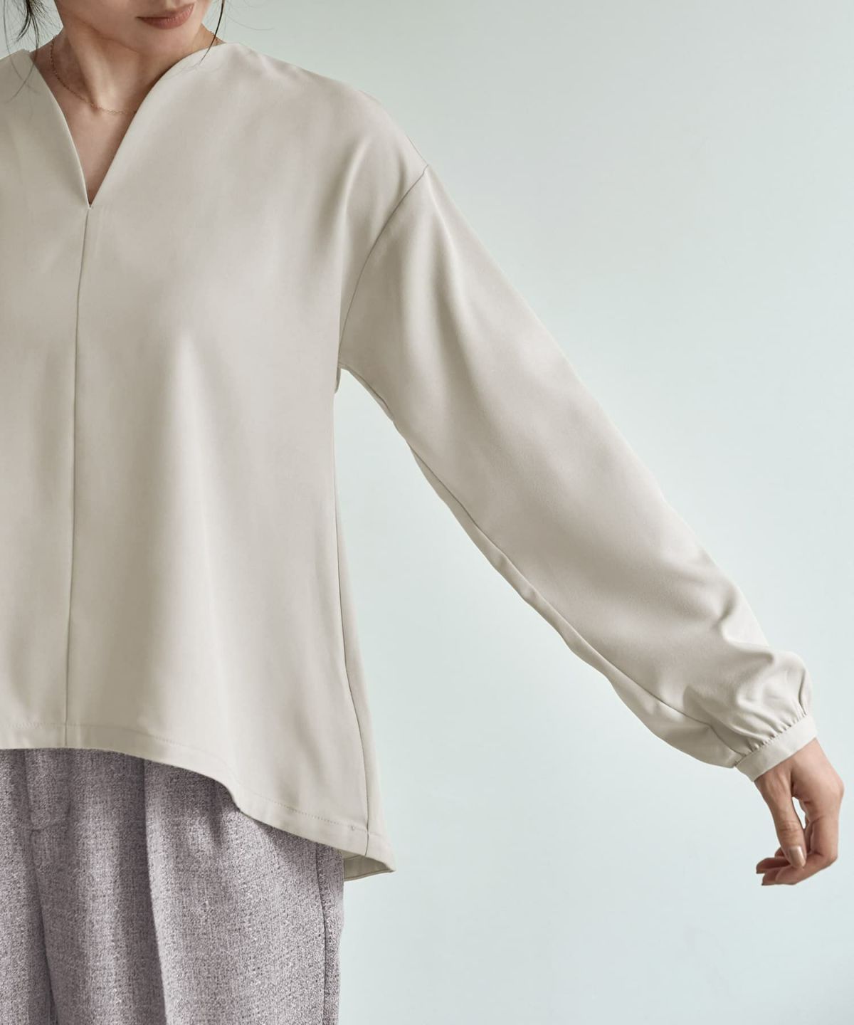 着用イメージ 166cm エアリーグレー