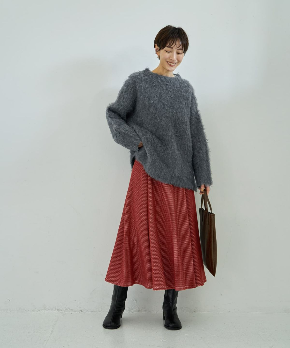 着用イメージ 167cm レッド Sサイズ