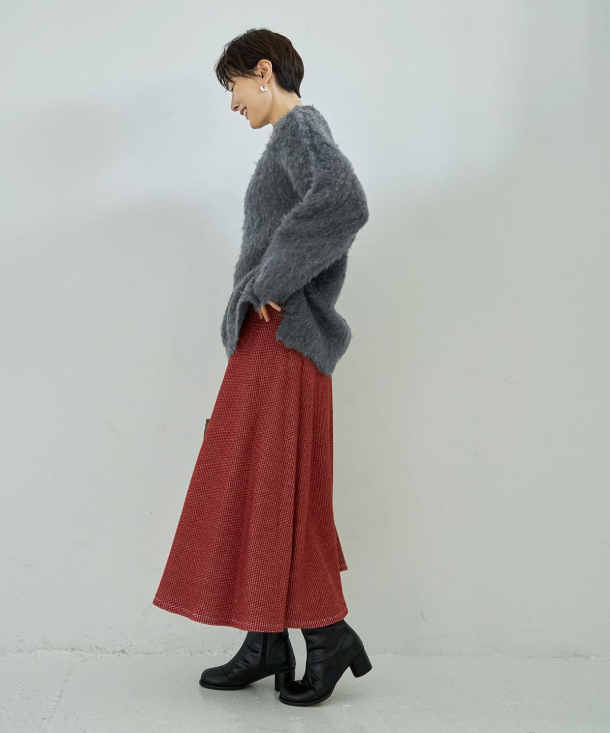 着用イメージ 167cm レッド Sサイズ