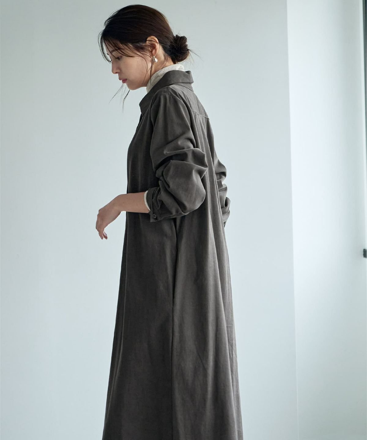 着用イメージ 168cm チャコール