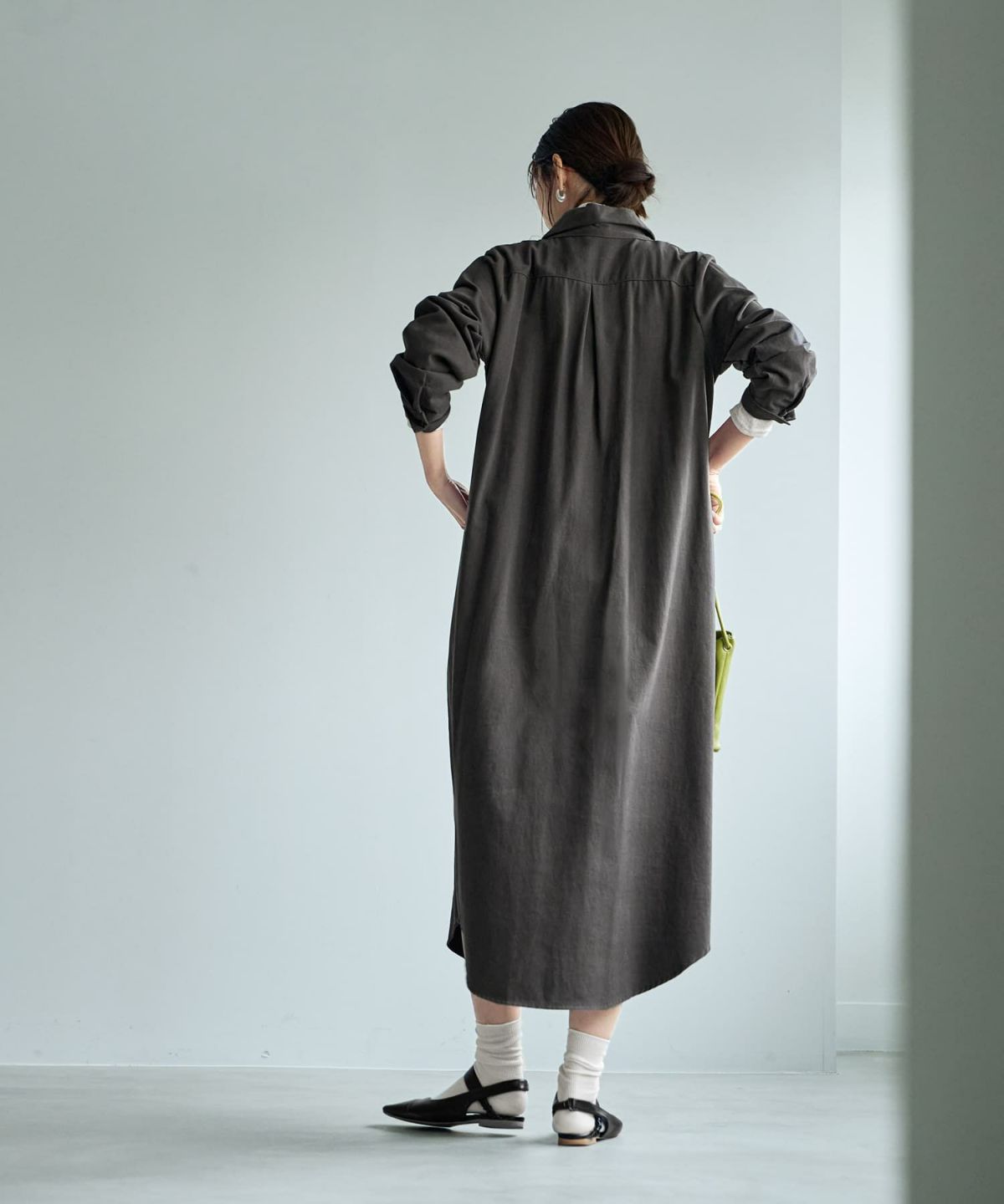 着用イメージ 168cm チャコール