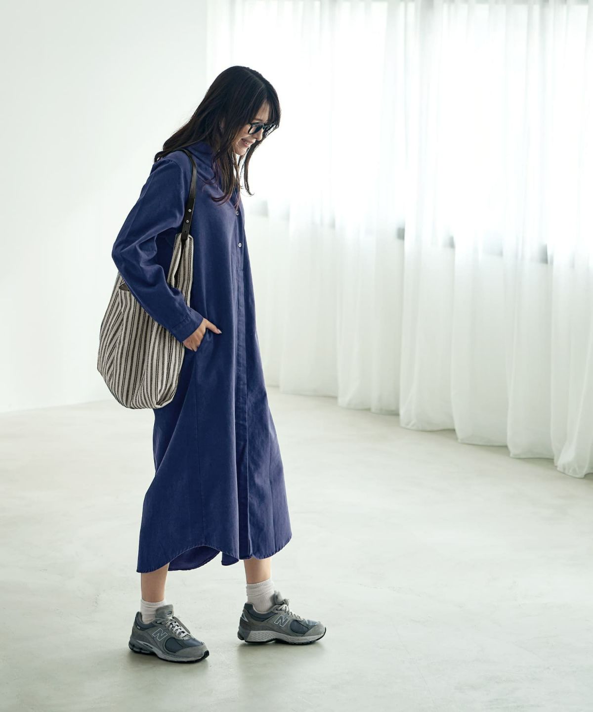 着用イメージ 168cm ブルー