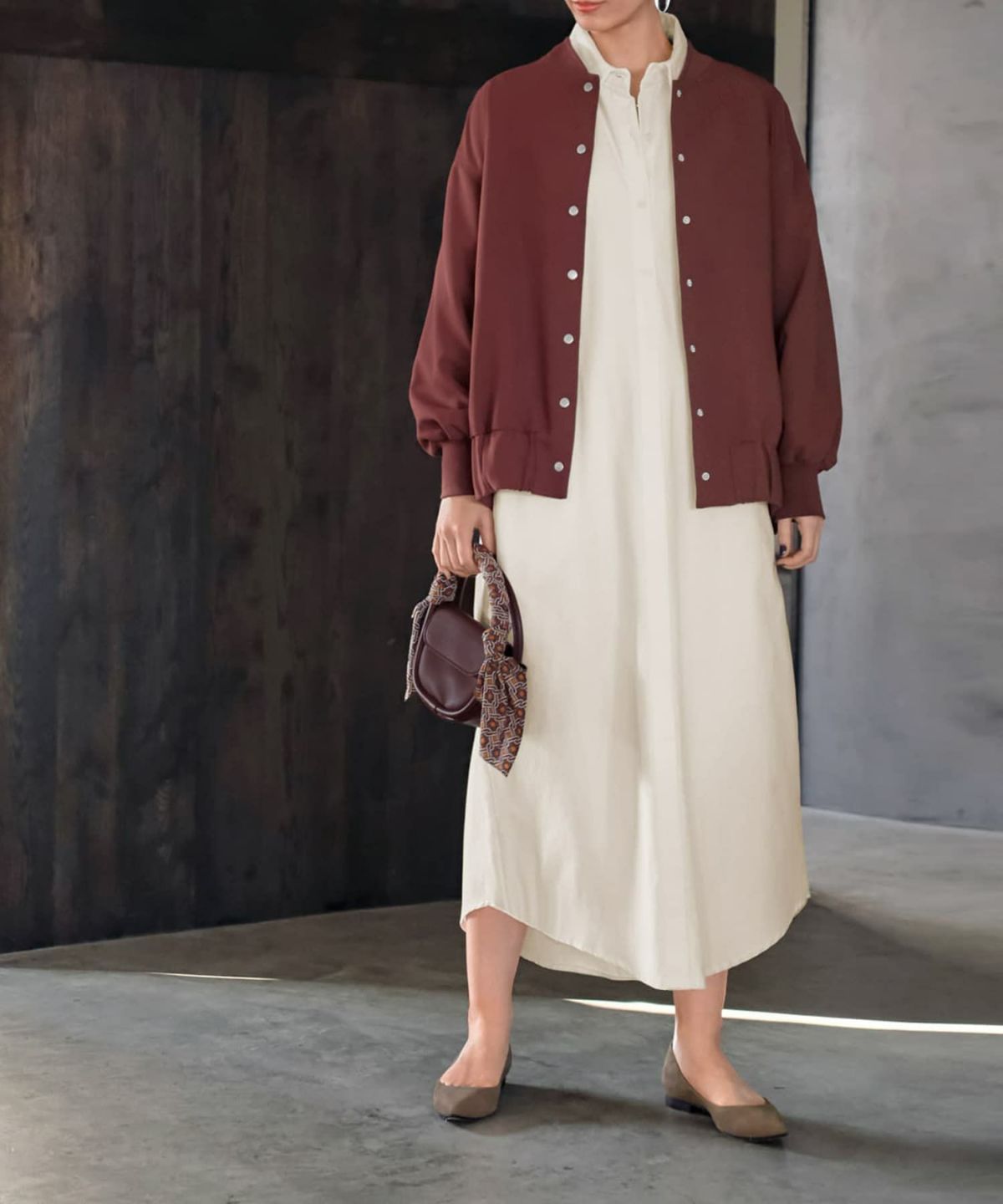 着用イメージ 165cm オフホワイト