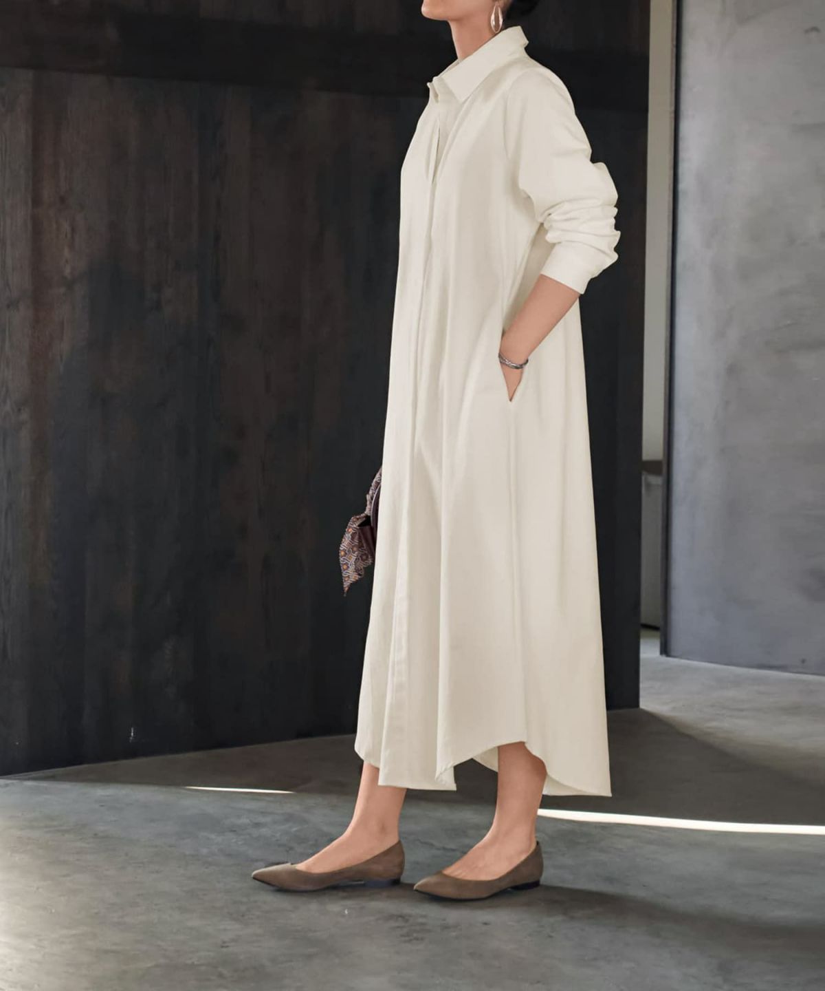 着用イメージ 165cm オフホワイト