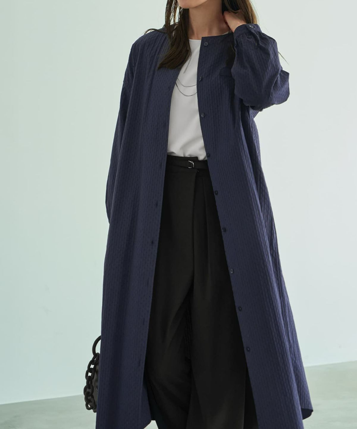 着用イメージ 165cm ネイビー